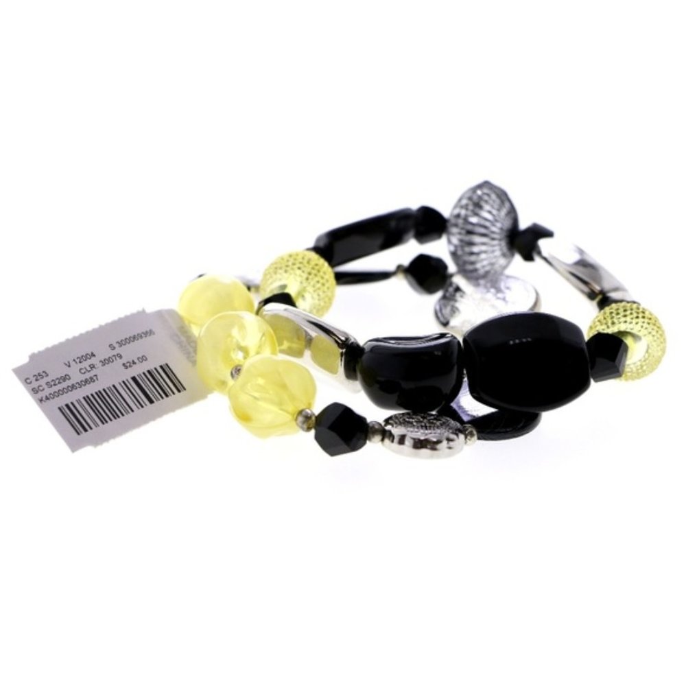 Catherine's plus sized black & yellow bead stretch - Picture 2 of 4